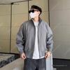 Light Gray Stand-Collar Bomber Jacket - Men's Autumn Trendy Brand Coach Style