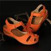 Sommer Frauen Keil Sandalen Blume Vintage Closed Toe Schuhe Verstellbare Haken Schleife Keile Frauen Loch Schuhe Casual Plattform Sandalen