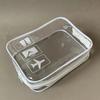 TSA-Approved Quart Size Clear Toiletry Bag - Transparent Makeup Bag for Air Travel. High-Quality Leak-Proof Design.