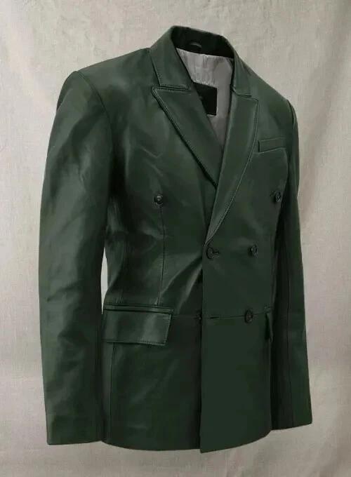 

Кожа Ягненок Мужской Блейзер Зеленый Ручная работа Натуральная Формальный Стильный Модный L зелёный