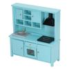 1:12 Dukkehus Kjøkkenleke Tre Miniatyr Kjøkkenmøbler Skap Leke for Barn