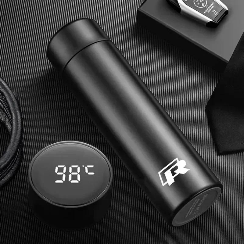 VW Car Vacuum Cup 304 Stainless Steel 500ML Thermos Mug For Volkswagen GTI Polo Golf Arteon Tiguan Touareg CC Amarok ID.3 ID.4 Ze9
