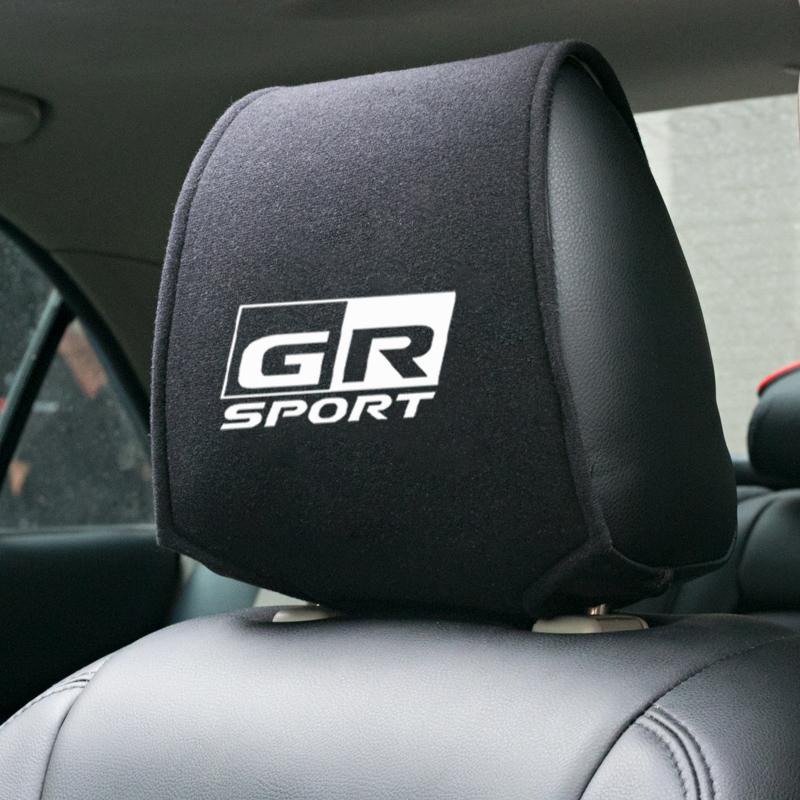 wszbn9 1PCS Car seat headrest cover for for Toyota GR Sport TRD Auris Camry C-HR Rav4 Aqua Yaris Corolla accessories car styling