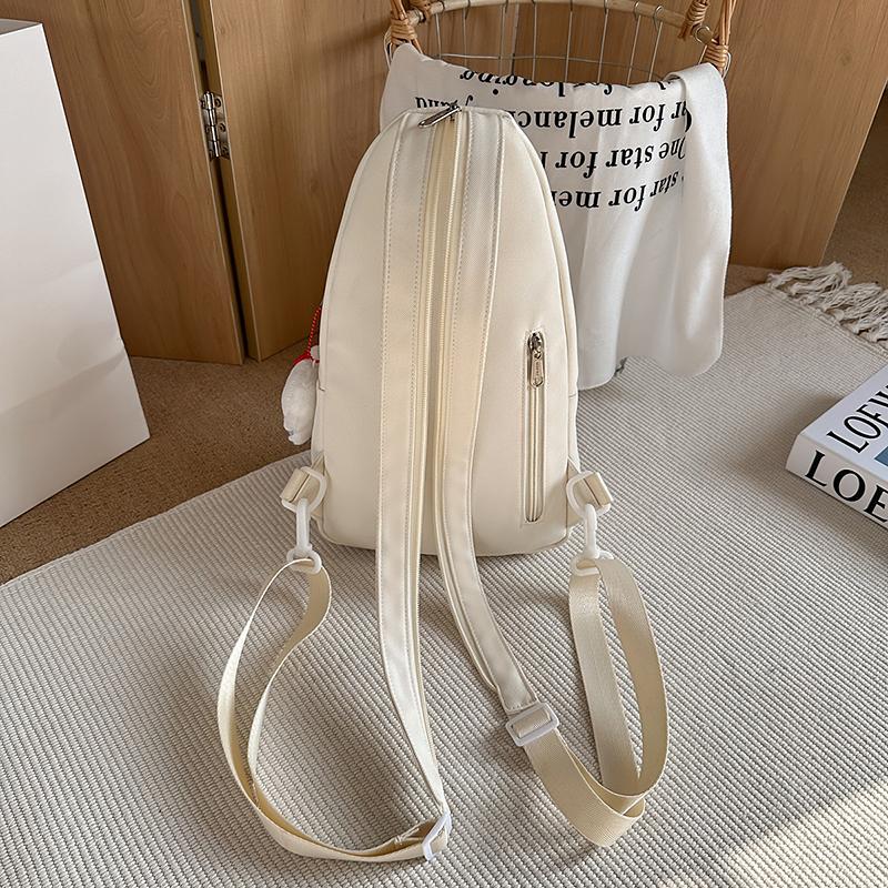 Women's Crossbody Bag Solid Color Chest Bag Student Class Shoulder Bag