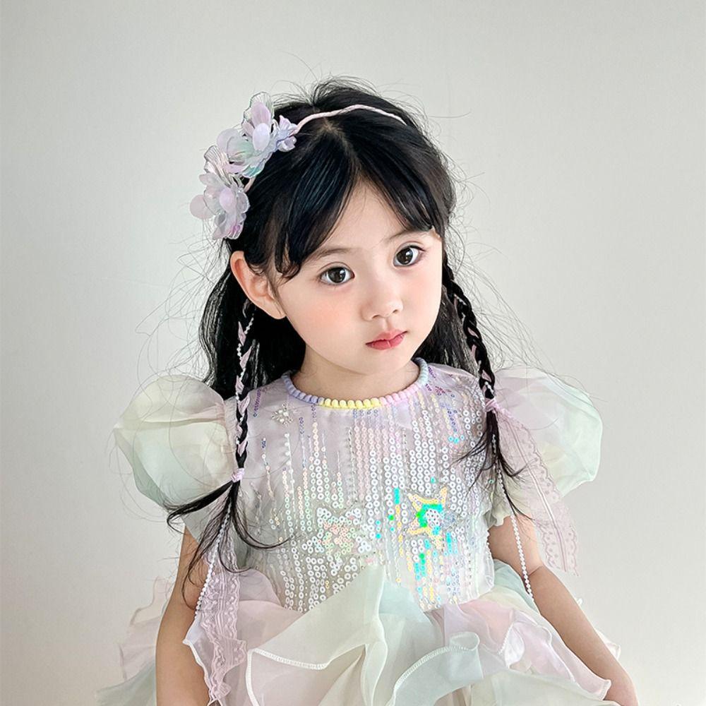 Korean Ribbon Hairbands Cute Children Headband New Princess Hair Hoop  for Girls