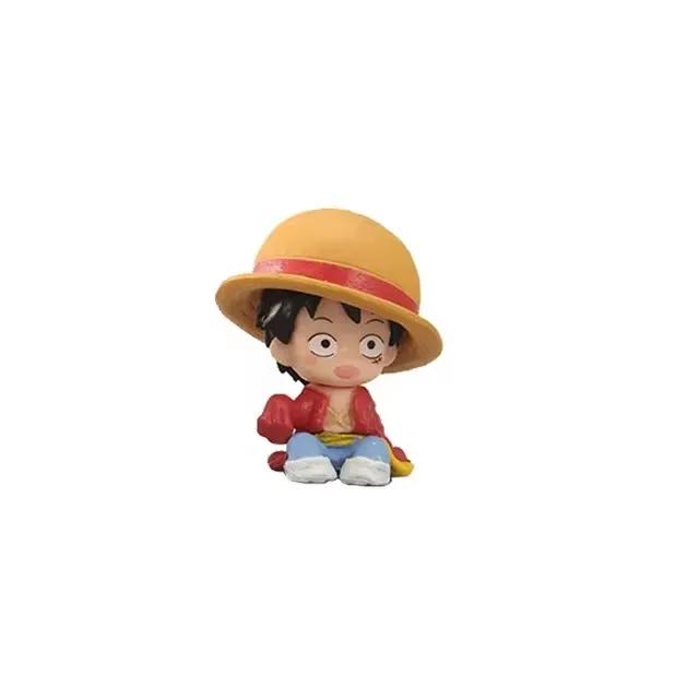 One Piece Anime Character Luffy Boys and Girls Bedroom Decorative Toy Kawaii Pvc Material Creative Model Doll Cartoon Gift