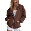 2024 Unisex Plus Velvet Hooded Sweatshirt Cardigan Zipper Windbreaker Casual Top