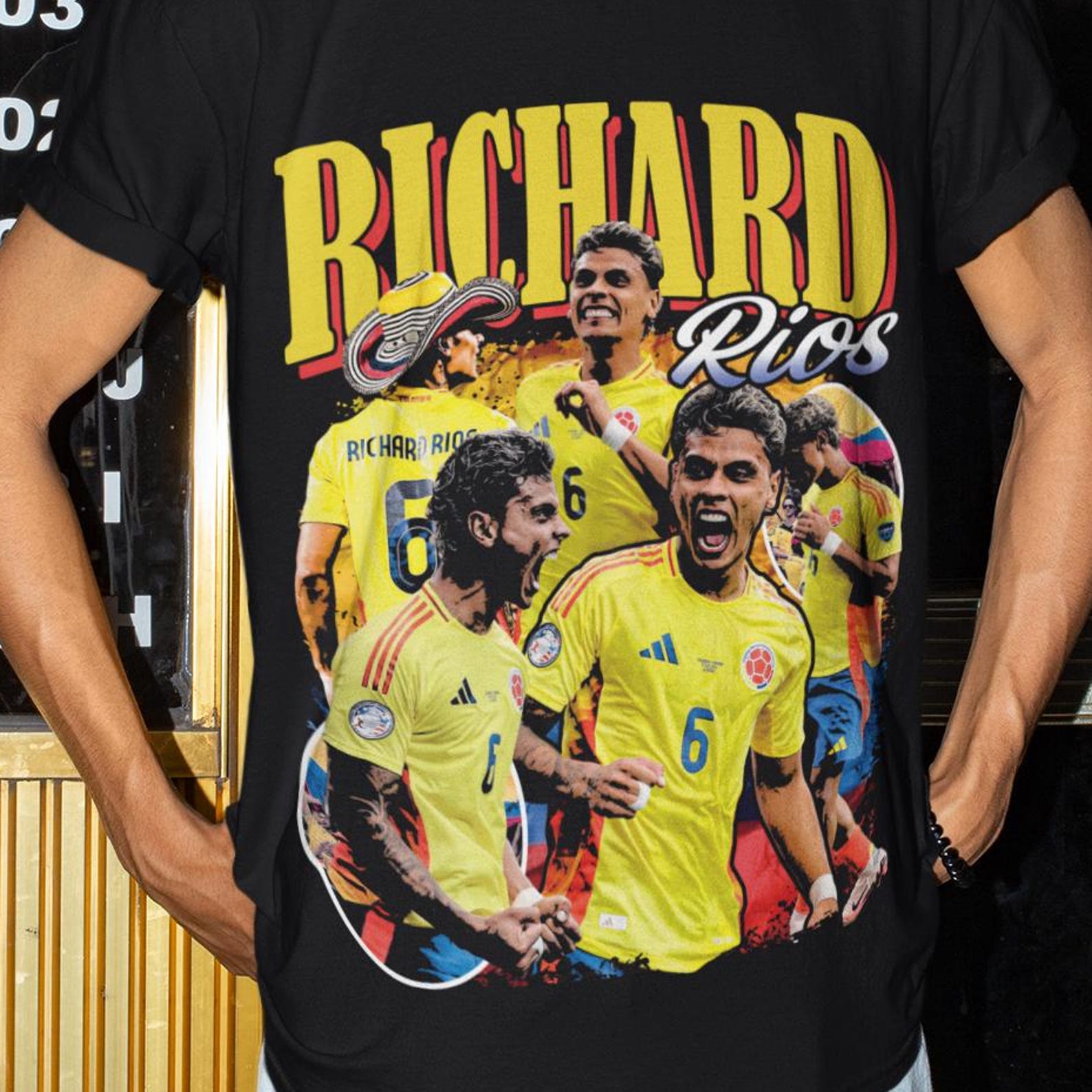 Richard Rios Vintage Retro T-Shirt | Richard Rios Fan Gift | Richard Rios Jersey | Richard Rios | Richard Rios Tee | Colombia | Colombian S