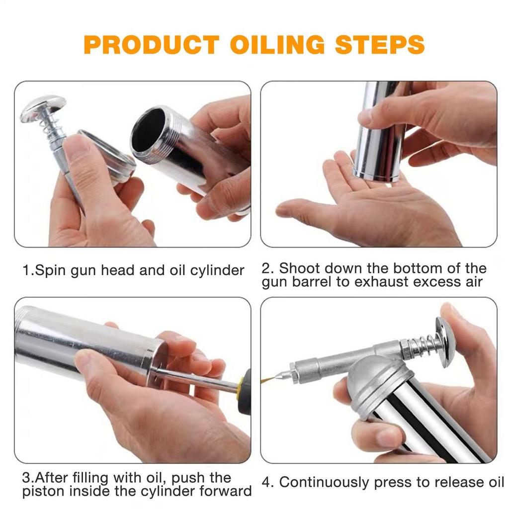 80cc Fassungsvermögen Mini-Fettpresse Maschine mit Nadelspitze 1000PSI Handheld Hochdrucköler zum Schmieren von kleinem Zubehör