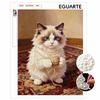 Stretched Frame Pearl Art Kit Adorable Cat With Yarn Pattern DIY Sparkling Bead Canvas Relaxing Hobby Gift for Handcraft Enthusiasts Collection