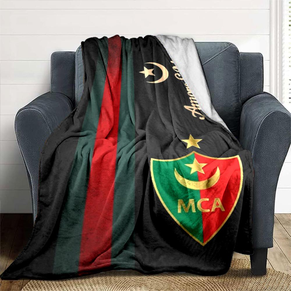 Mouloudia Club Alger MCA Print Flannel Blanket High Quality Warm Comfortable Cover for All Seasons Perfect for Gifts Home Decor
