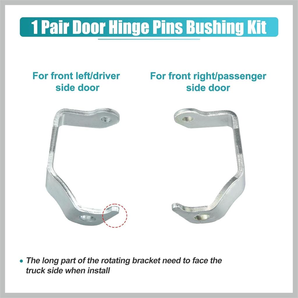 1 Paar Reparaturkit für Türscharnierbolzenbuchsen für die Vordertür für Chevrolet Silverado Suburban Avalanche Tahoe für GMC Sierra Yukon für Cadillac 6038457 Vorne Links