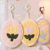 Highly Absorbent Floral Hand Towel Gentle Plush Fabric Hanging Towel Quick Drying For Sensitive Skin Households