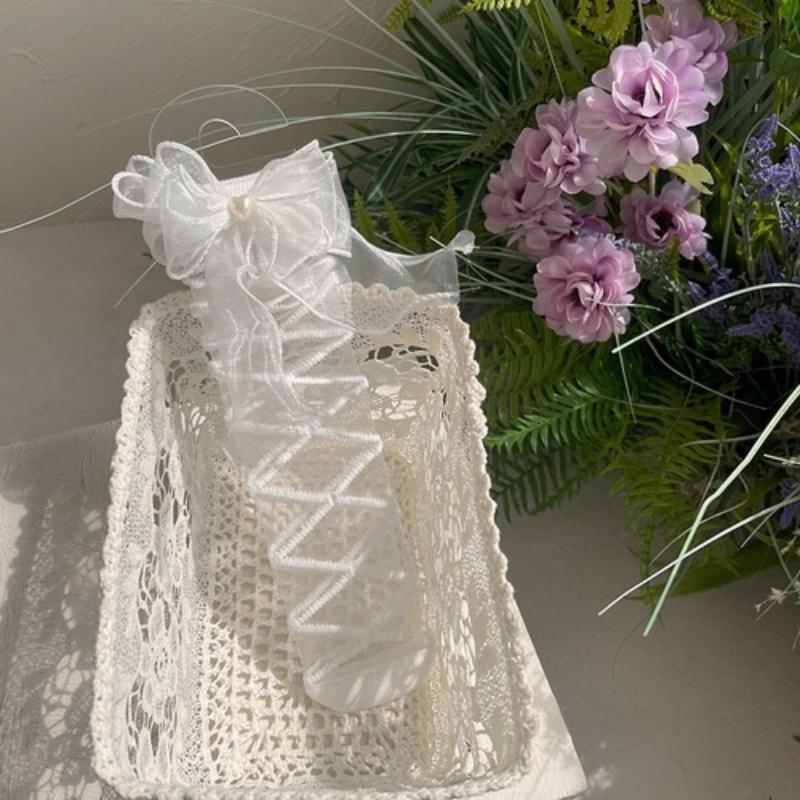 Ultra-thin Transparent Crystal Silk Socks Women Fashion Summer Harajuku Crew Socks Retro Flower Streetwear Elastic Long Socks