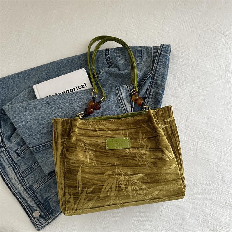 Trendy Large Capacity Canvas Tote Bag 2024 Summer New Casual Shoulder Bag