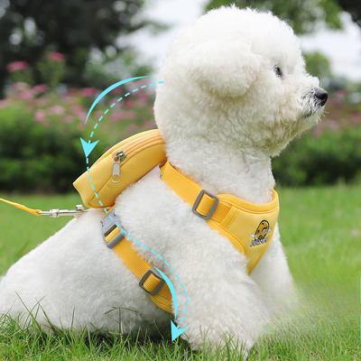 Ny Hundkoppel Väststil Hund Självryggsäck Liten Hund Gåkoppel Avtagbar Husdjursryggsäck