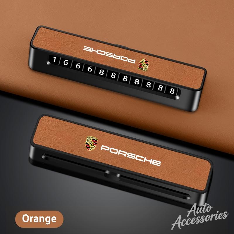 Car Temporary Parking Numbers Plate Slide Adjustable Stickers For Porsche 911 Cayenne Carrera-GT 928 Panamera Boxster Macan 918 EL7