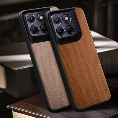 Case for Moto Edge 70 60 50 Fusion Ultra Pro Neo Funda Bamboo Wood Pattern Four-corner Explosion-proof Back Cover