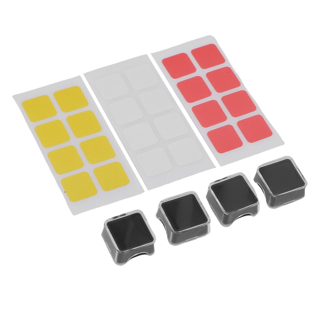 4PCS Double Layer Keycaps with Transparent Cover Removable Stickers ABS Mechanical Keyboard Replacement Keycaps