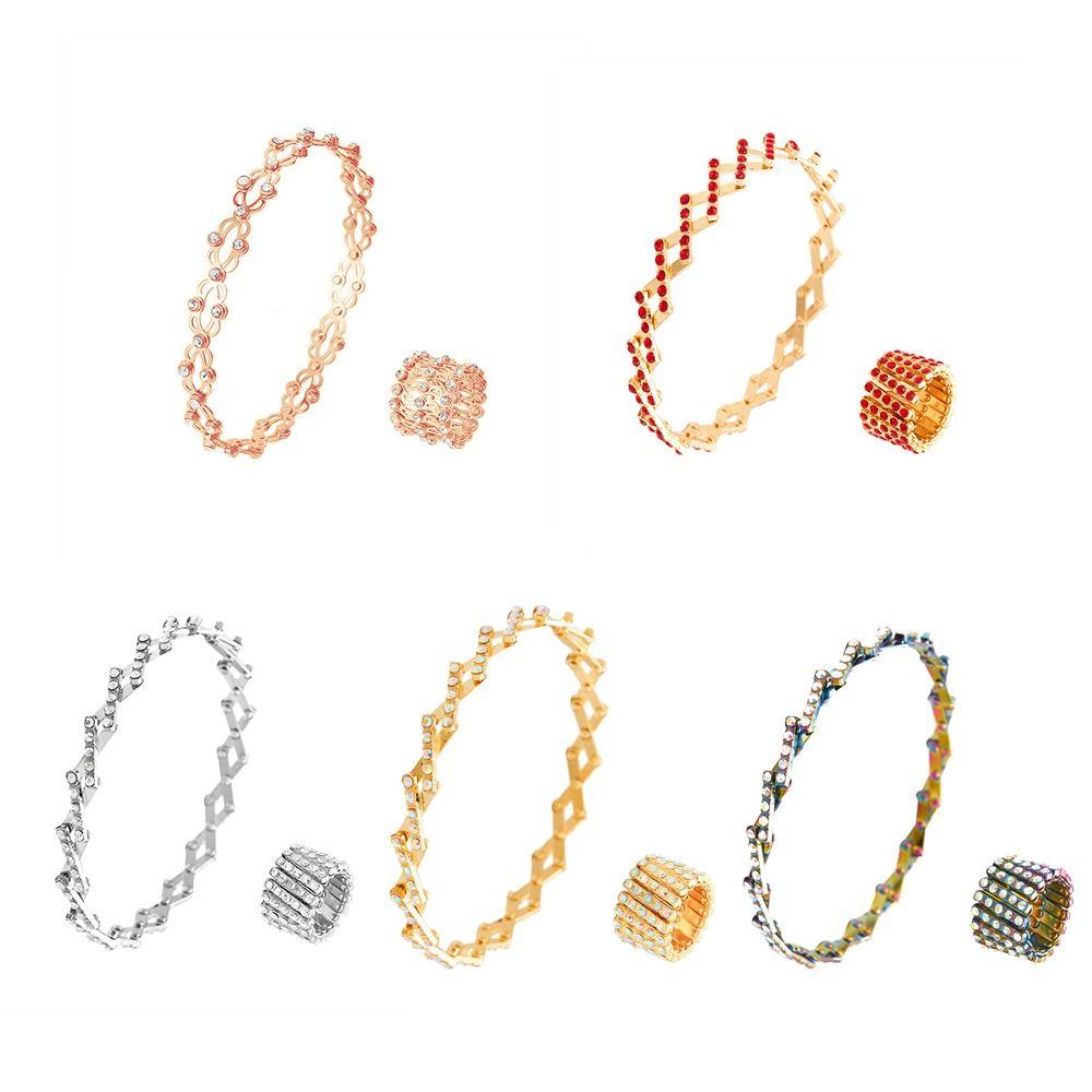 Stretchable Bangle Retractable Ring Bracelet Flexible Finger Buckle  Dual Purpose Jewelry