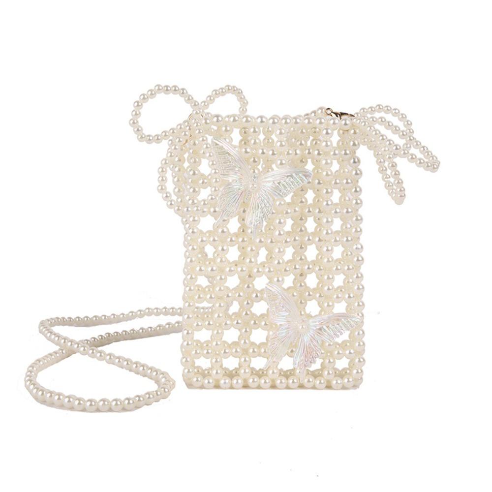 Shiny Crossbody Phone Pouch Acrylic Storage Bag Bohemian Mini Square Bag  Summer