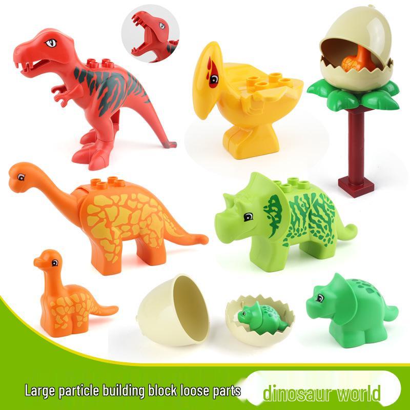 Gegele Lego-Compatible Building Blocks: Large Particles & Small Animal Accessories - Ocean, Zoo, Dinosaur Educational Toys