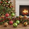 12Pcs 8 cm Christmas Decoration Pendant Sequins Xmas Tree Hanging Pendants  New Year