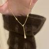 Hourglass Water Droplet Small Waist Necklace, Light Luxury Exquisite Temperament, High-end Feeling Necklace, Collarbone Chain for Women