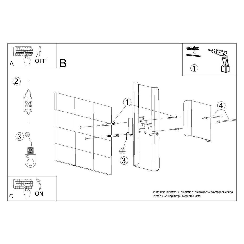 Modern Rectangular White Wall Sconce DURLIN 2xG9 8W SL.1352 Sollux Lighting