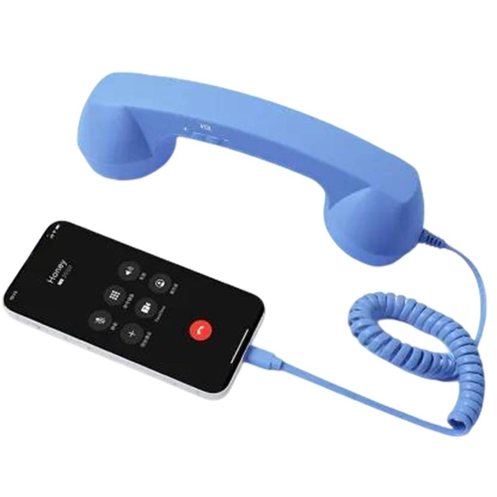 Type-C Retro Telephone Landline Handle Receiver, Bluetooth Telephone Handset For Mobile Phone, Vintage Wired Plug In Handhe 1m