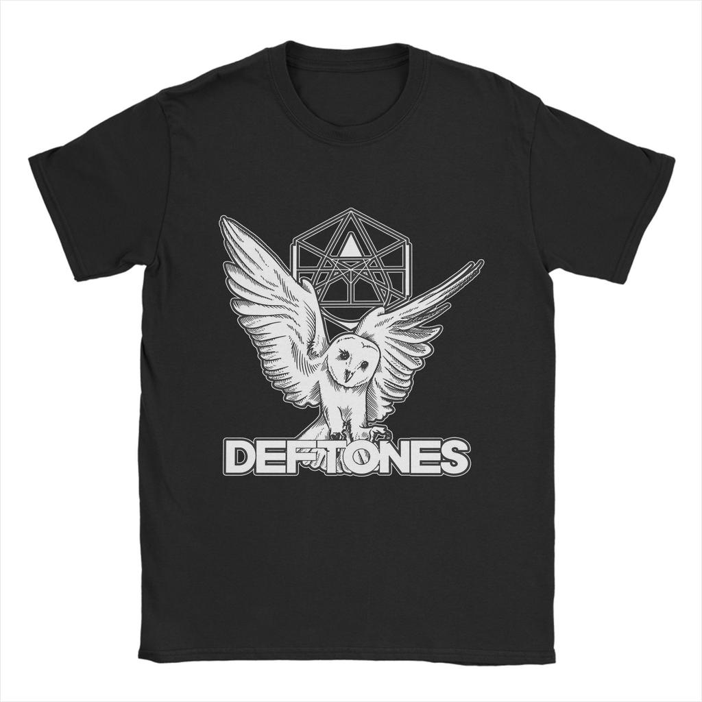 Men Vintage Rock and Rolls Deftones  T Shirts  Cotton Clothing Awesome Short Sleeve Crewneck Tee Shirt Big Size T-Shirts