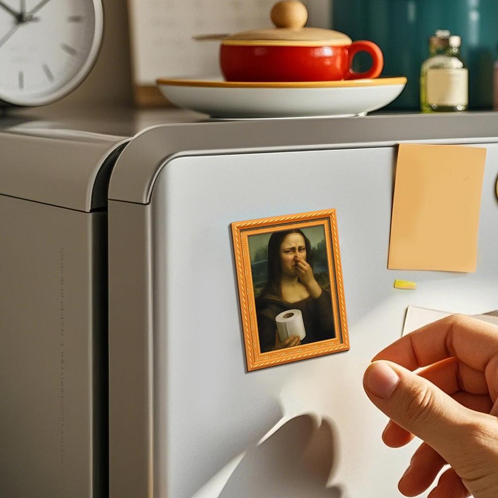 Funny Magnets Humorous Female Art Decorations Wooden Retro Photo Frame Shape Decorative Refrigerator Magnets for Home Kitchen