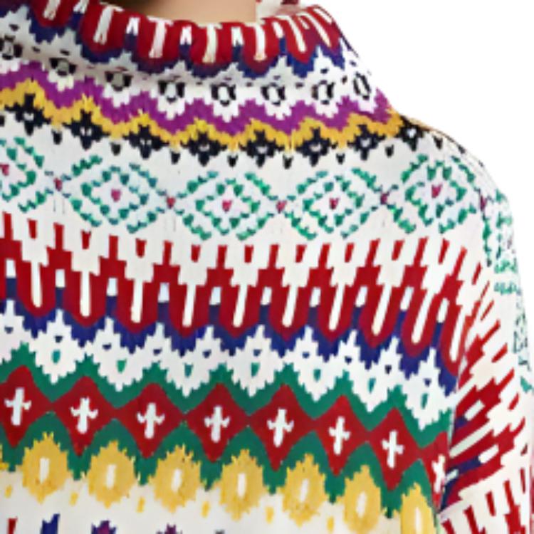 Polo Ralph Lauren FW22 Logo All Over Print Loose Fit Mock Neck Sweater Women Sweater Multicolor WMPOSWENC020545-100