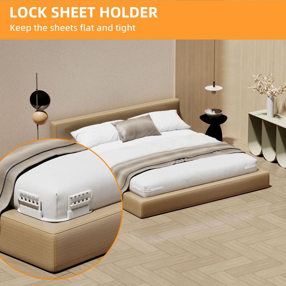 4Pcs/set Adjustable Bedsheet Clips Card Slot Bed Cover Fastener Durable Bed Sheet Holder  Hotel