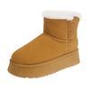 Fashion 2024 Luxury Winter Women Short Plush Warm Snow Boots Casual Shoes New Suede Fur Chelsea Ankle Boots Flats Platform Ladies Shoes