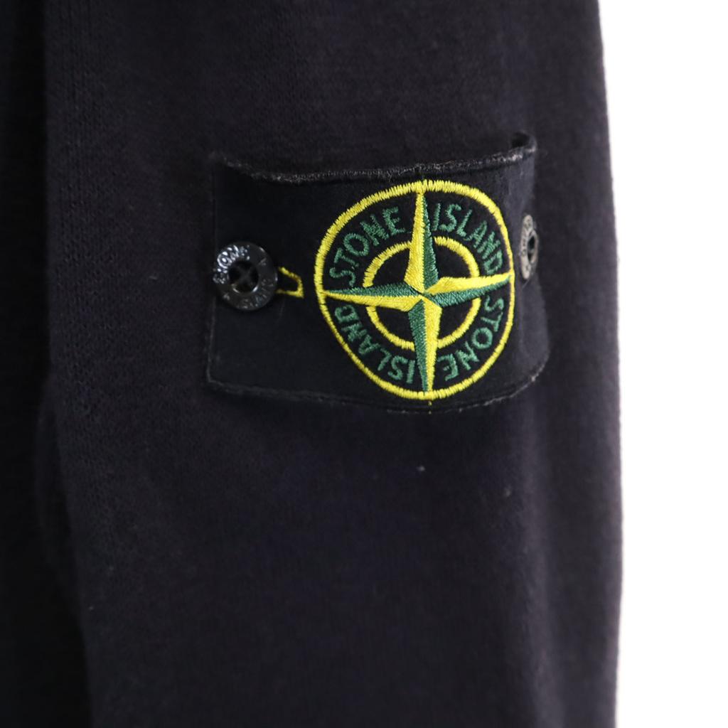 STONE ISLAND 18SS Made In Italy Long Sleeve Full Zip Knit 3XL Black Biggs Men's Used