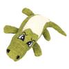 Pet Teething Plush Toy Soft Funny Cute Cartoon Animal Shaped Stuffed Dog Chew Toy for Home Grass Green