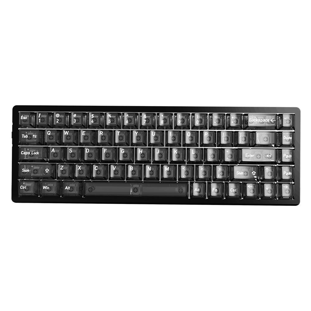 Russian Language Transparent PC Magnetic Axis Personalized Keycaps for Mechanical Keyboards
