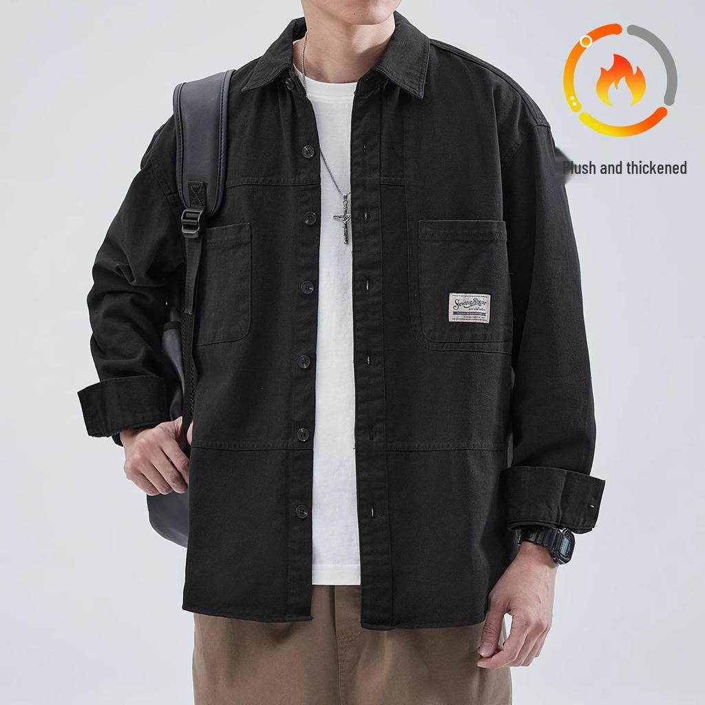 Men's Japanese Style Casual Spring & Autumn Workwear Shirt Jacket