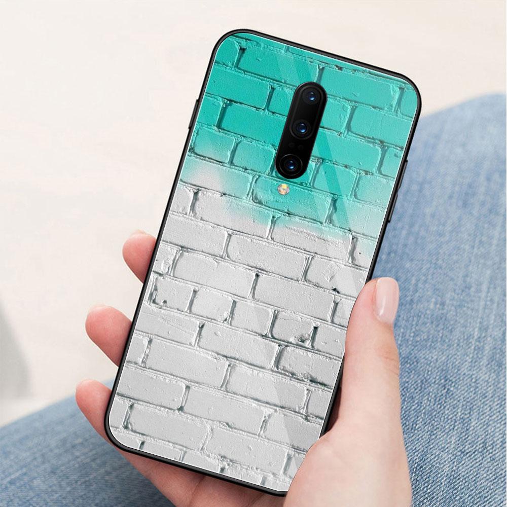 Hülle für Oneplus 7 Bunte quadratische Glasrückseite Hülle Oneplus 5t coque für Oneplus 1+ 5 6 Oneplus 6 6t 7 pro