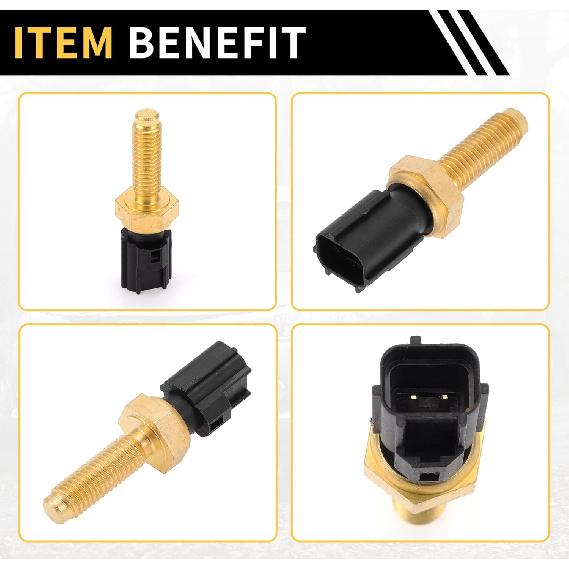 Coolant Temperature Sensor for Ford F-150 1998-2003 Water Temperature Temp Sender Sending Unit Sensor No.XL3Z6G004AA Gold Tone
