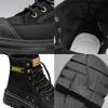 Herrenstiefel High-Top-Stiefel Zehenkappe Antikollision Canvas-Stiefel Männliche Arbeits-Sicherheitsschuhe Plateau Freizeitschuhe Atmungsaktiger Knöchelstiefel
