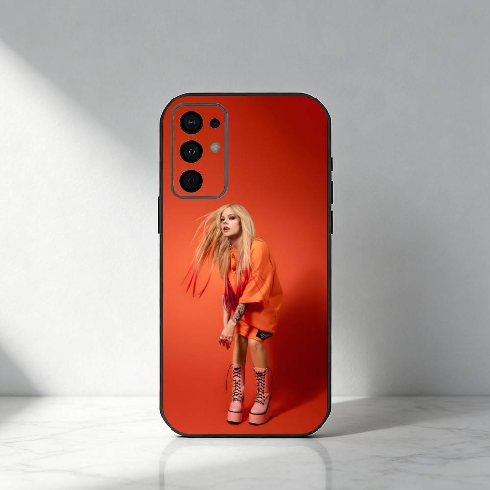

AV Pop-Punk Queen Avril Phone Case For Samsung S25,S24,S21,S22,S23,S20,Ultra,S26,Plus,Fe,Note,5G Black Cover Samsung S21 s305G