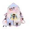 3 Piece School Backpack Set for Students Large Capacity Oxford Cloth Schoolbag with Shoulder Strap and Pencil Case