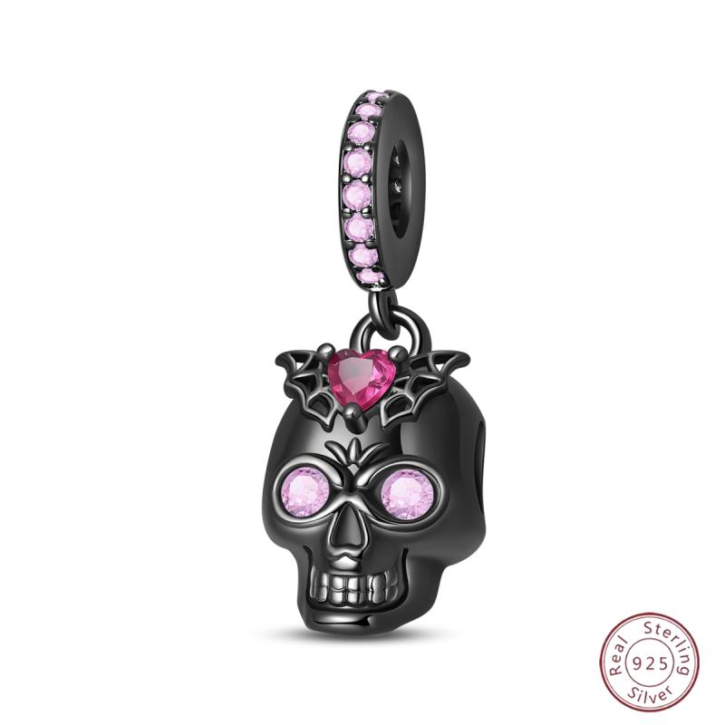 Halloween Charm Bead Anhänger Kupfer Kürbis Hexe Puppe Skelett Mumie Süßigkeiten Charm Passend für Original Armband DIY Schmuck