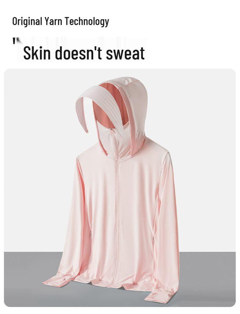 Abbigliamento con Protezione Solare UPF 100+ in Seta di Ghiaccio per Uomo e Donna - Leggero, Traspirante, Abbigliamento Estivo da Esterno, Anti-UV