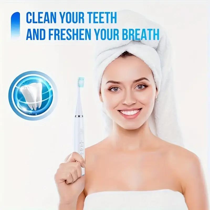 New Home Electric Toothbrush Care Device Remover Deep Cleans Teeth Yellow Tooth Stains Tea Stains Care Electric Teeth Cleaning Tool