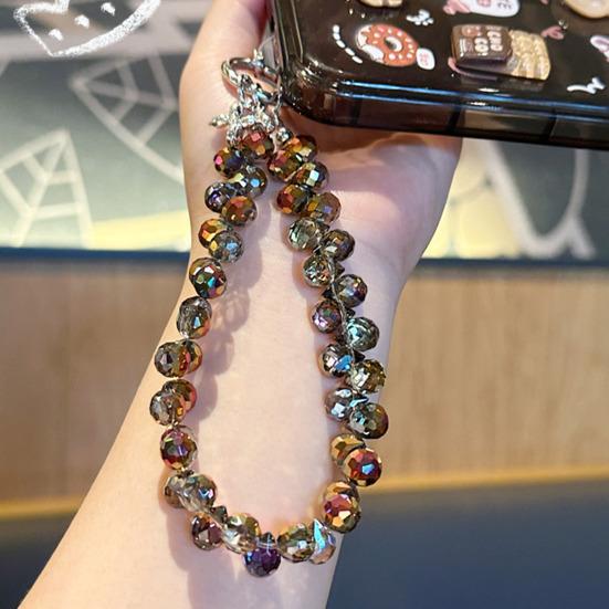 Faux Crystal Phone Strap Sparkling Phone Wrist Strap Bling Charm Lanyard with Card Slot Fashion Accessory Gift for Girls Best