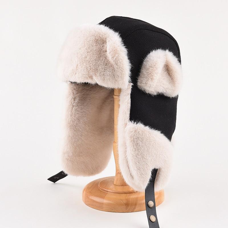 Unisex Winter Warm Fleece Lined Ear Protection Hat Knit Beanie Cycling Outdoor Cold Weather