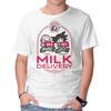 Unisex Crew Neck T-Shirt Milk Delivery Graphic Short Sleeve Casual Tee